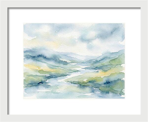 Serenity Landscape Watercolor