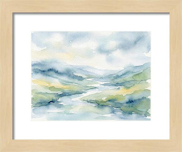 Serenity Landscape Watercolor