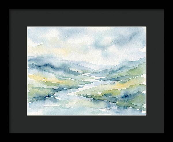 Serenity Landscape Watercolor