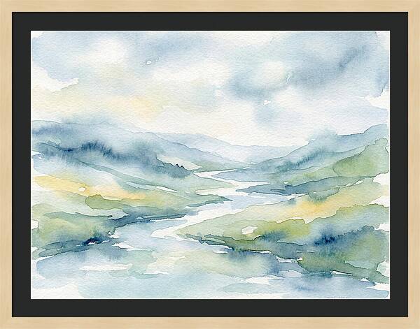 Serenity Landscape Watercolor