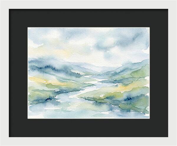 Serenity Landscape Watercolor