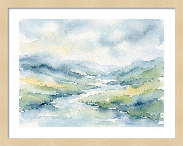 Serenity Landscape Watercolor