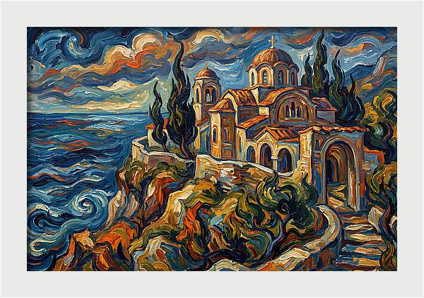 Serenity Of The Coastal Monastery