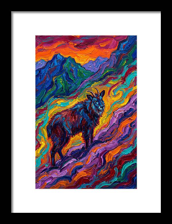 Serow In Vibrant Landscape