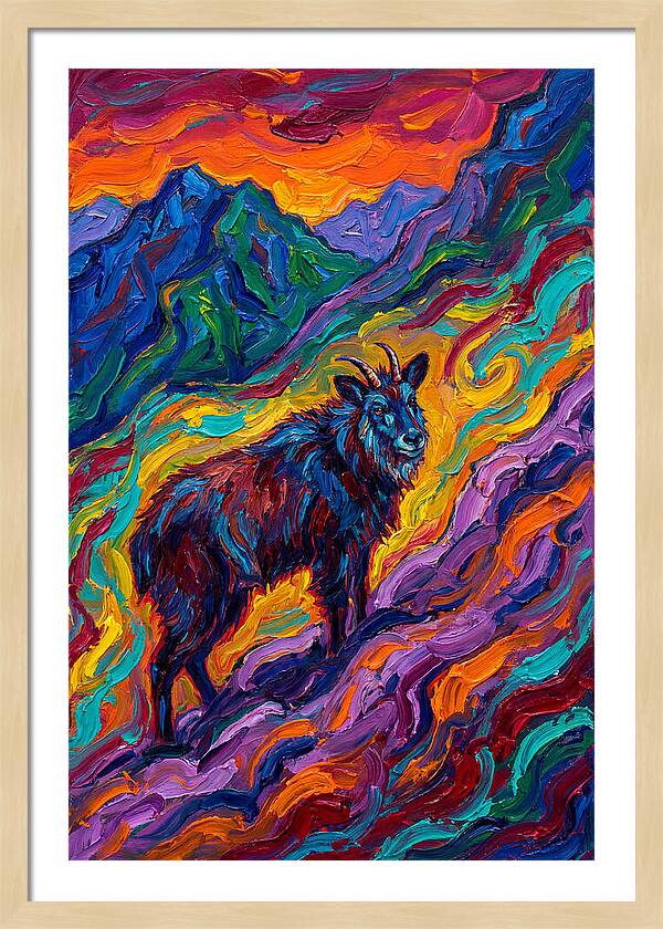Serow In Vibrant Landscape