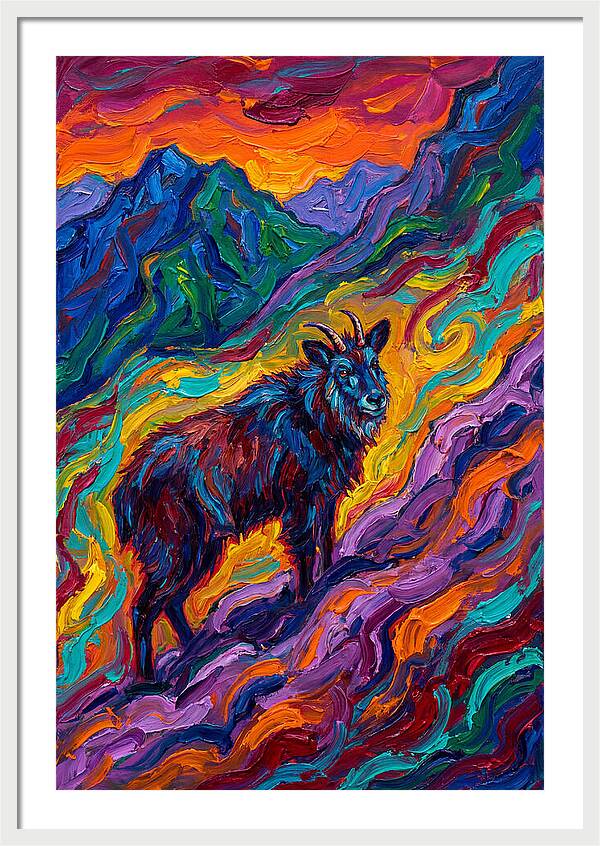 Serow In Vibrant Landscape