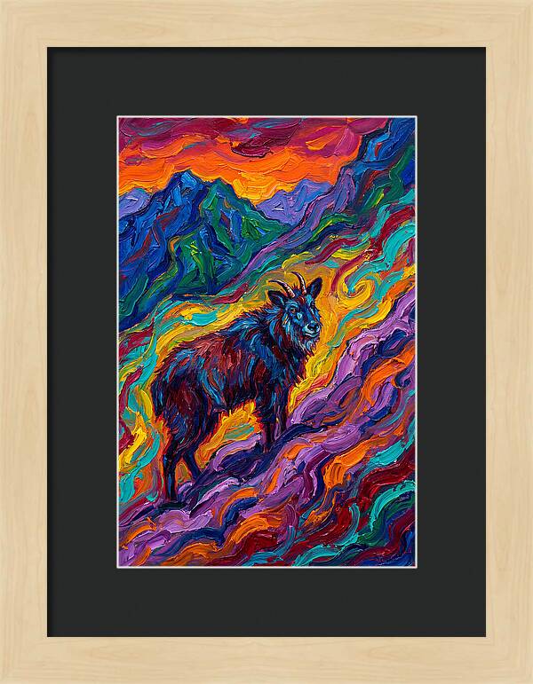 Serow In Vibrant Landscape