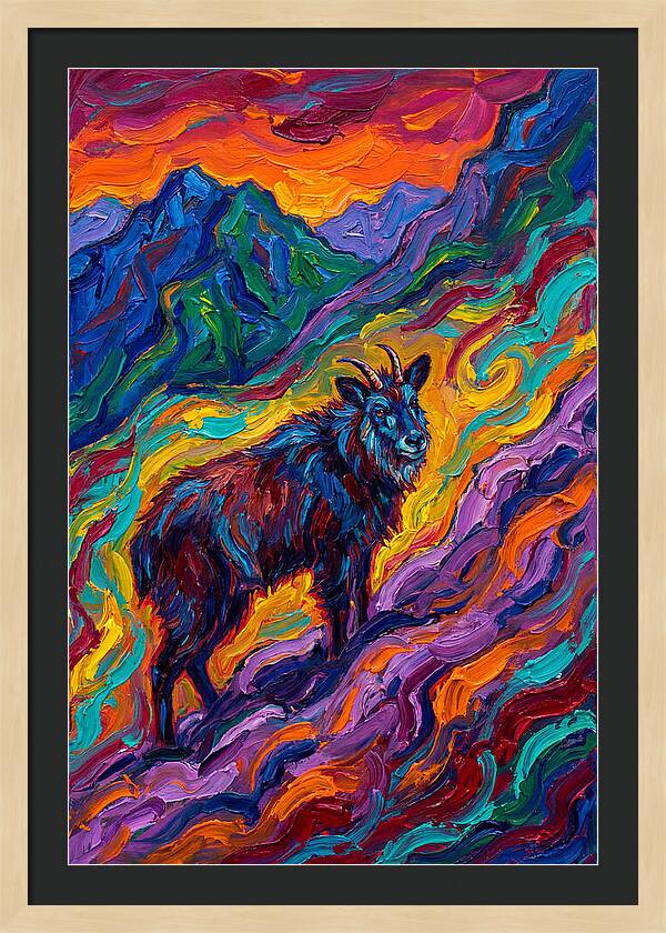 Serow In Vibrant Landscape
