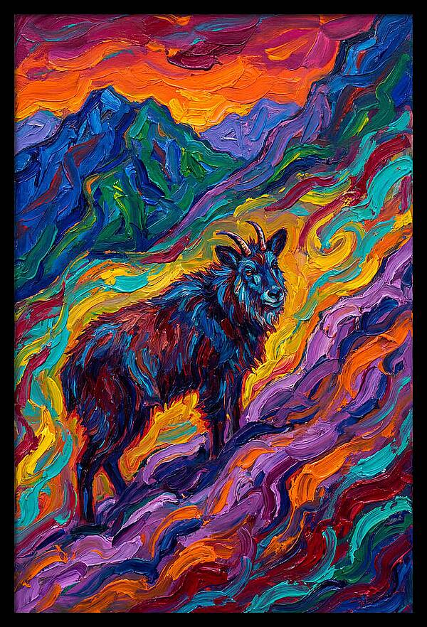 Serow In Vibrant Landscape