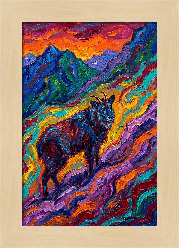 Serow In Vibrant Landscape