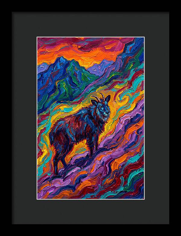 Serow In Vibrant Landscape