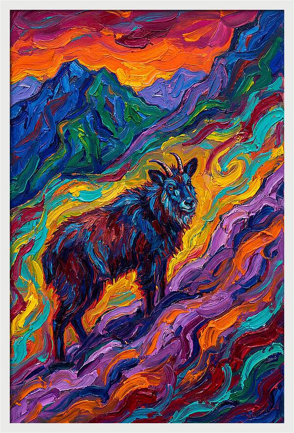 Serow In Vibrant Landscape