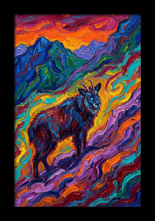 Serow In Vibrant Landscape