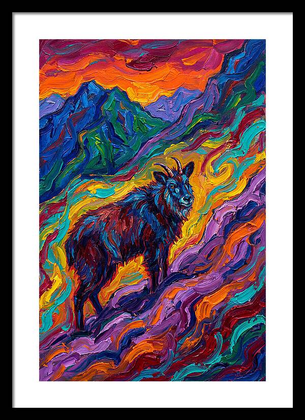 Serow In Vibrant Landscape