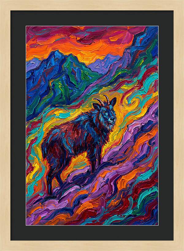 Serow In Vibrant Landscape