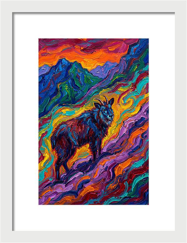 Serow In Vibrant Landscape