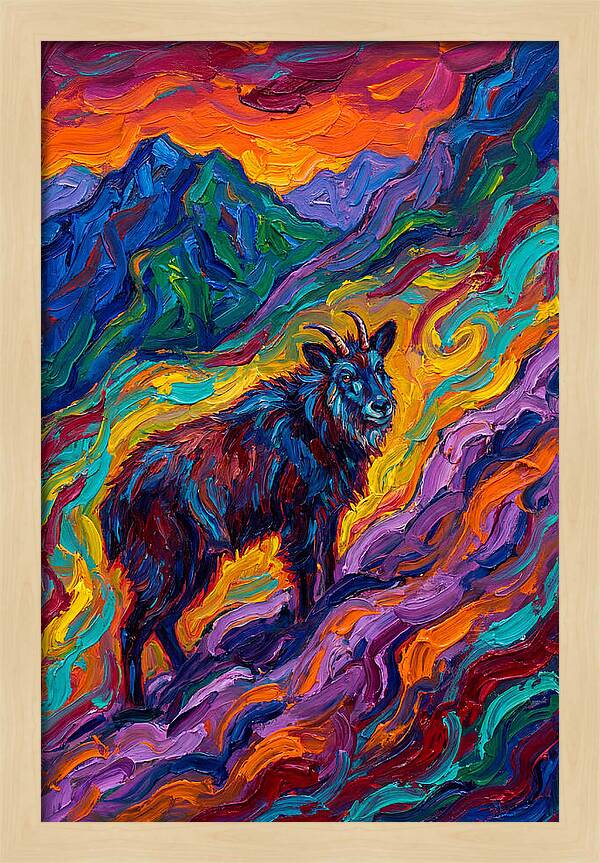 Serow In Vibrant Landscape