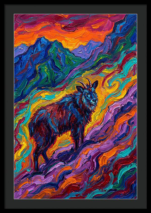 Serow In Vibrant Landscape