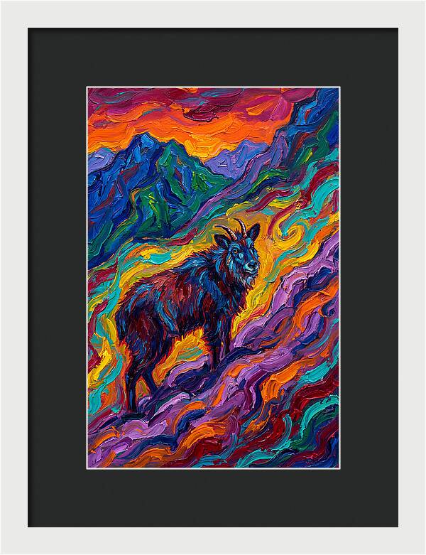 Serow In Vibrant Landscape