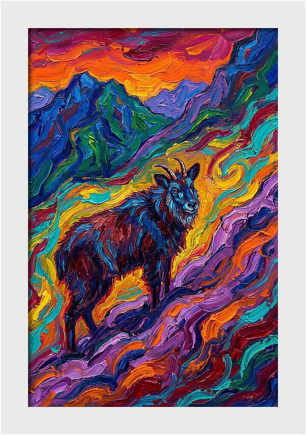 Serow In Vibrant Landscape