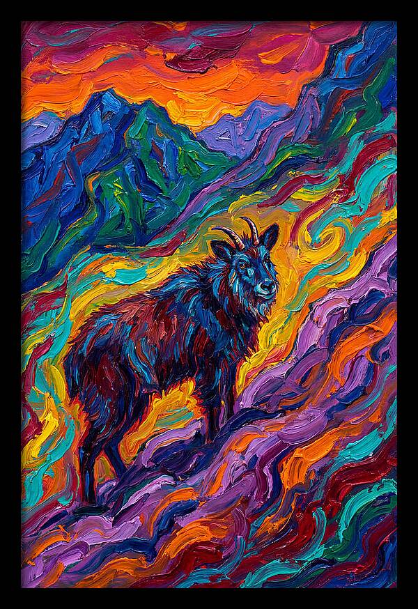 Serow In Vibrant Landscape