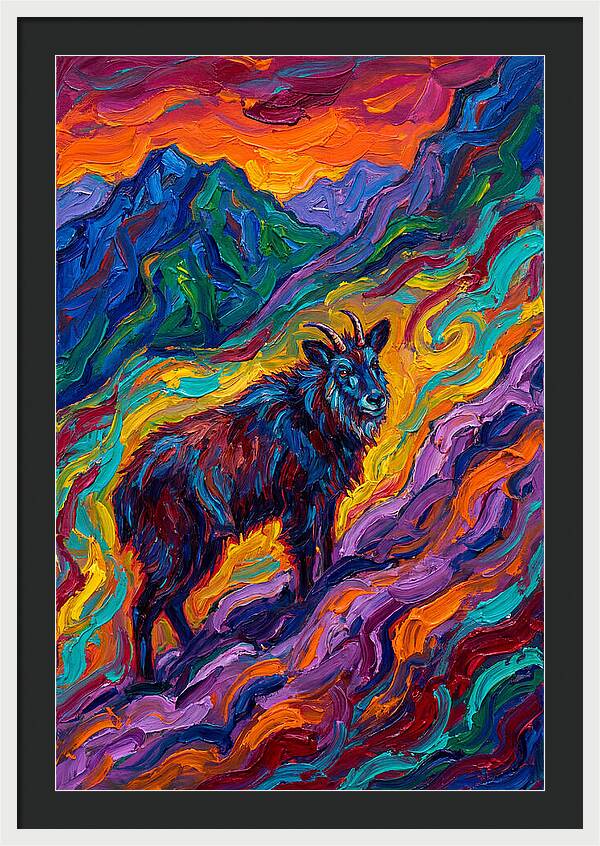 Serow In Vibrant Landscape