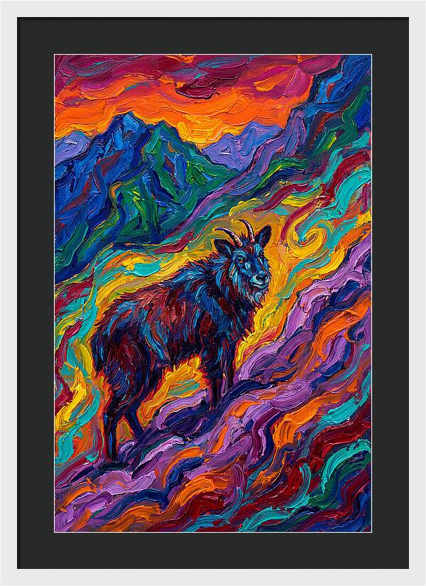 Serow In Vibrant Landscape