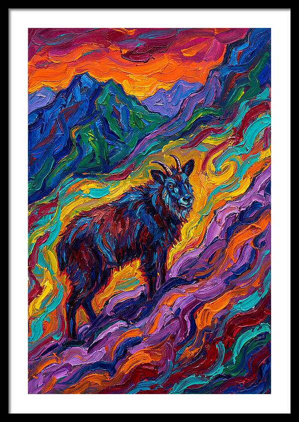 Serow In Vibrant Landscape