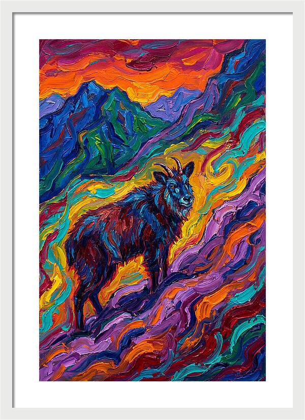 Serow In Vibrant Landscape