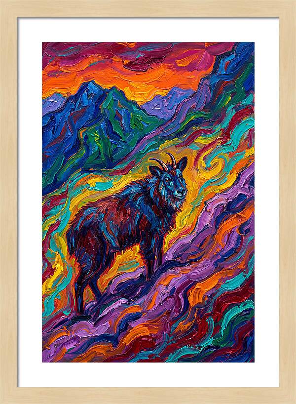 Serow In Vibrant Landscape