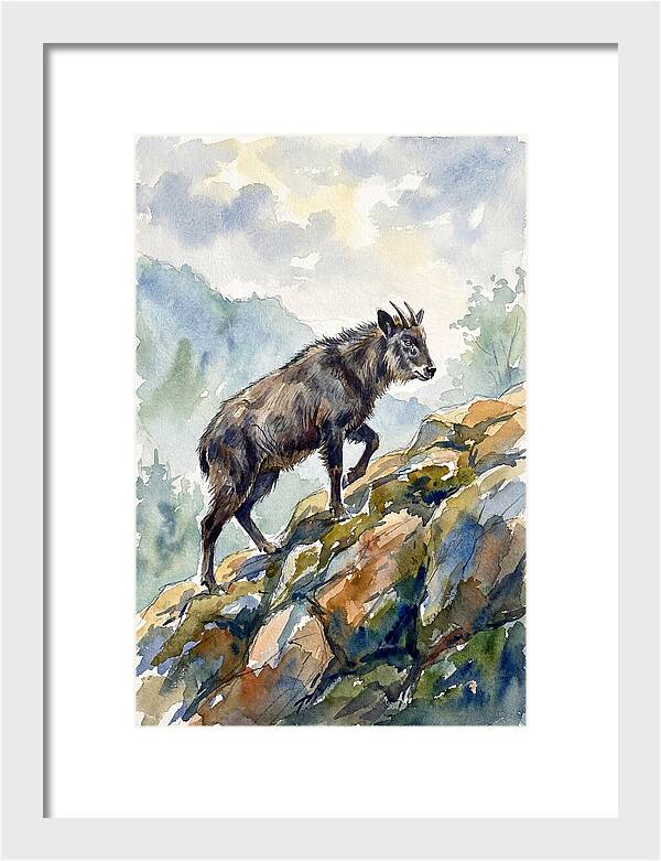 Serow On Rocky Terrain