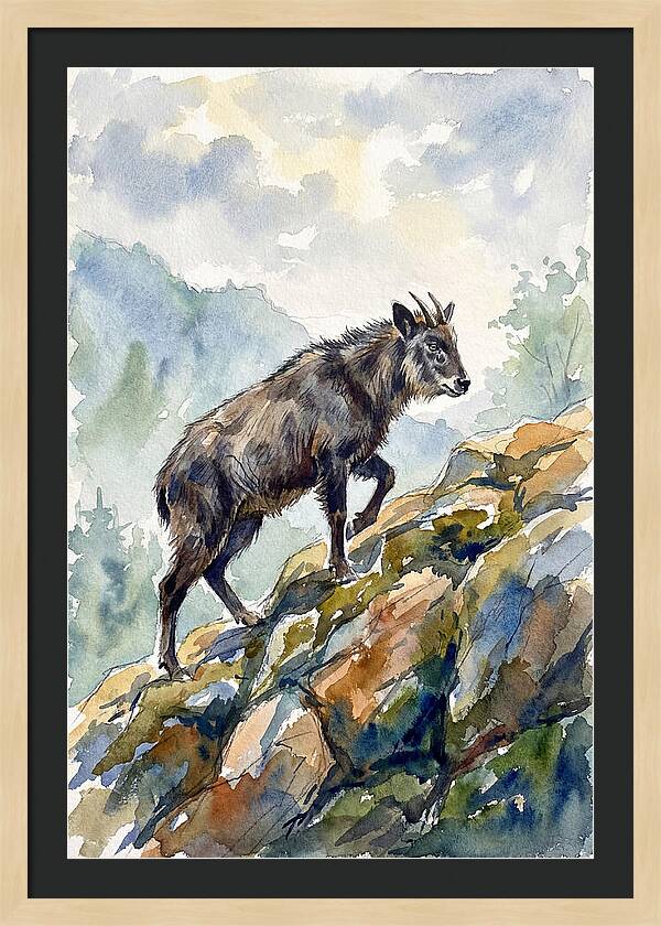 Serow On Rocky Terrain