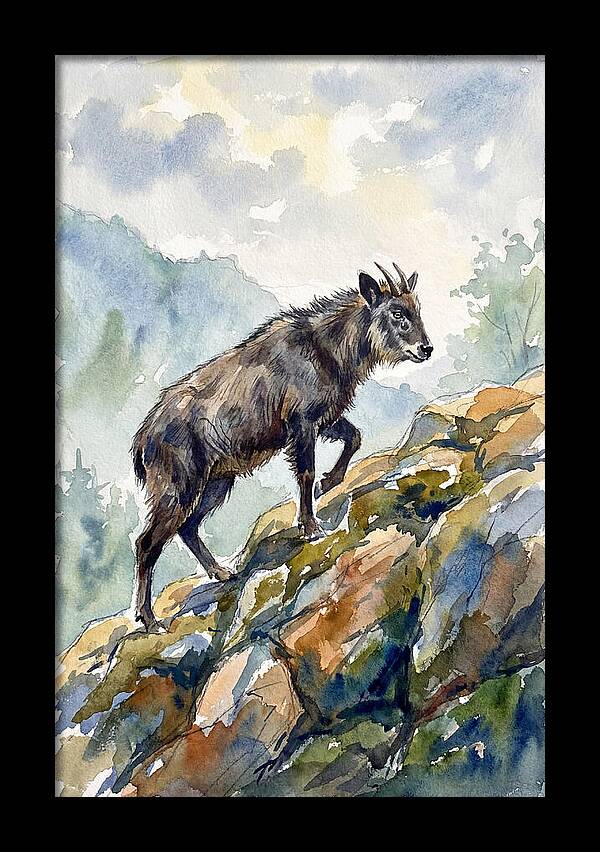 Serow On Rocky Terrain