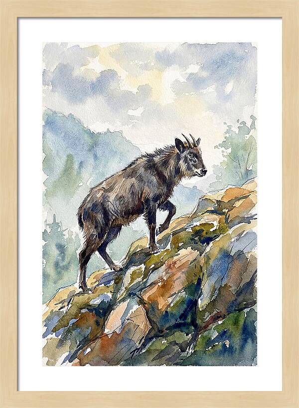 Serow On Rocky Terrain
