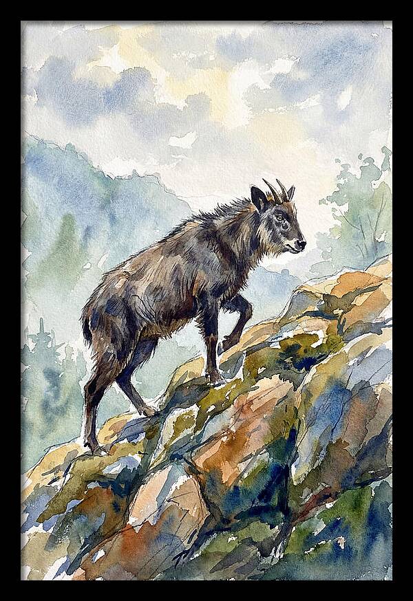 Serow On Rocky Terrain