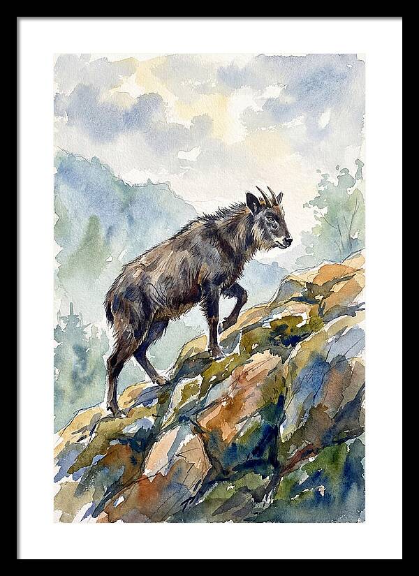 Serow On Rocky Terrain