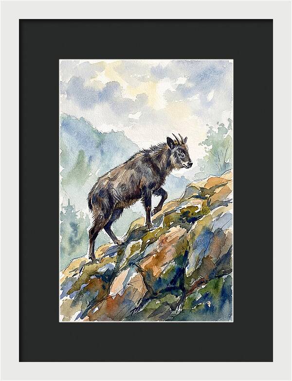 Serow On Rocky Terrain