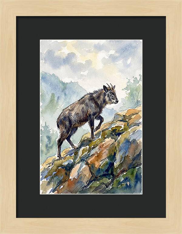 Serow On Rocky Terrain