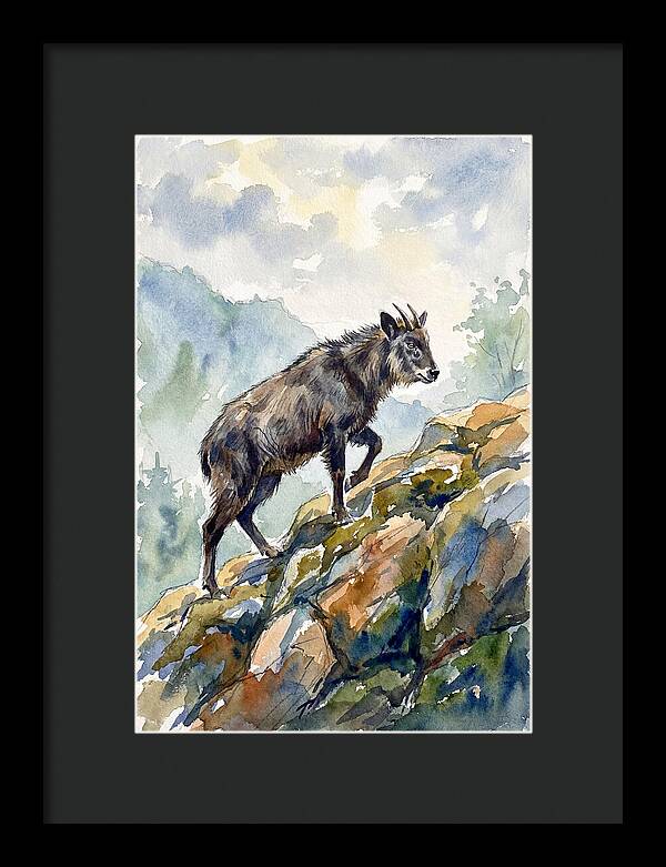 Serow On Rocky Terrain