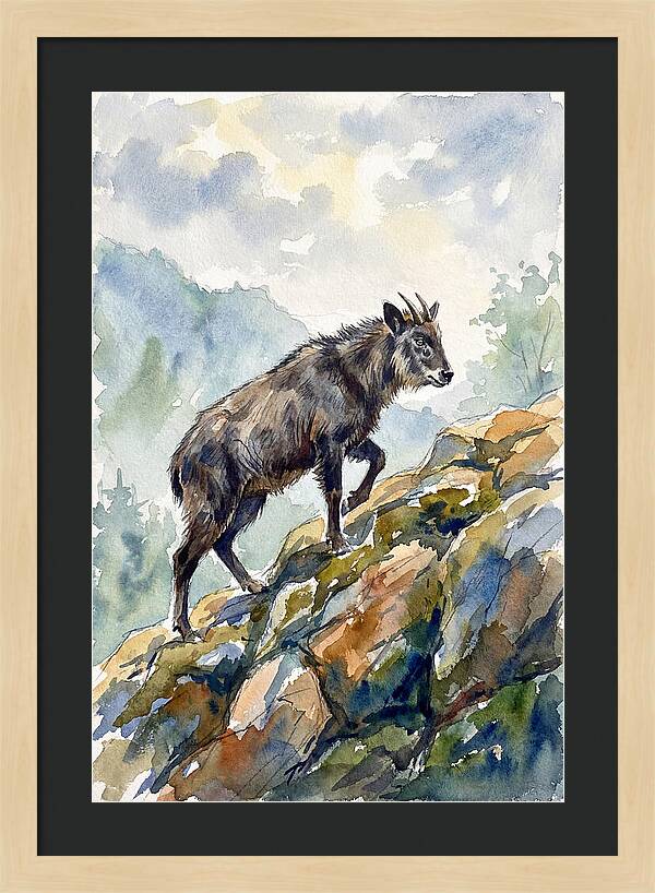 Serow On Rocky Terrain