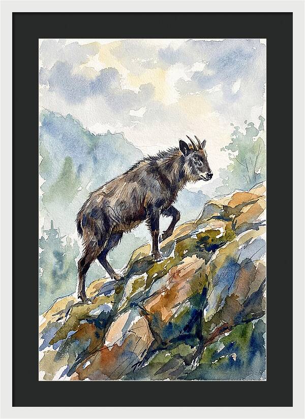 Serow On Rocky Terrain