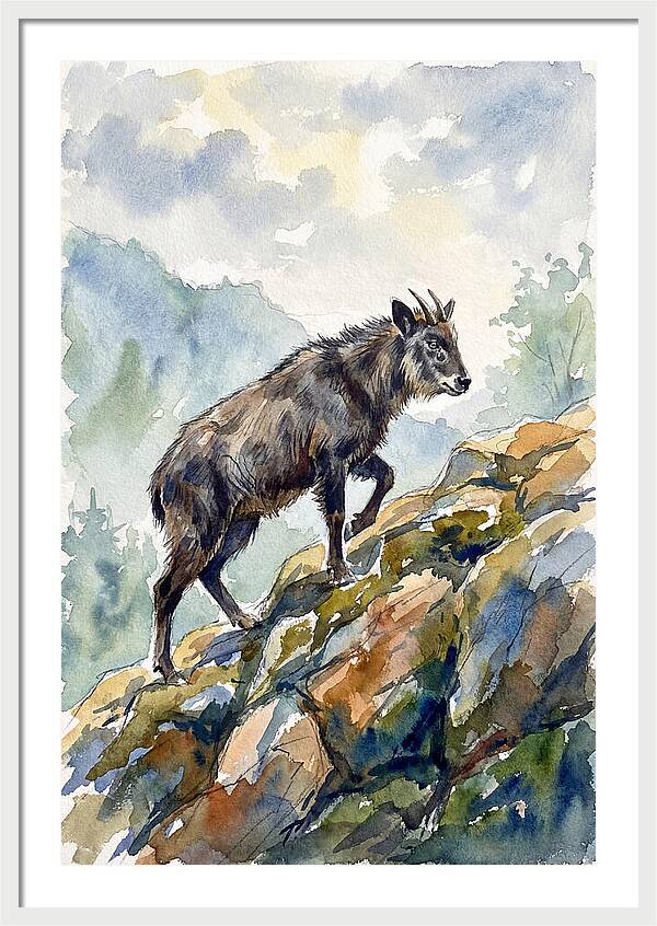 Serow On Rocky Terrain