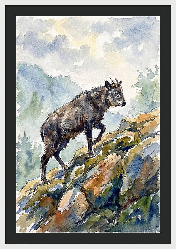 Serow On Rocky Terrain