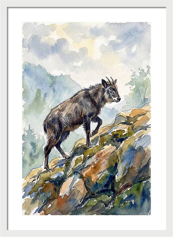 Serow On Rocky Terrain