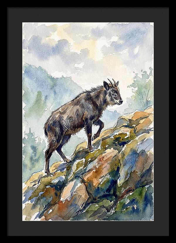 Serow On Rocky Terrain