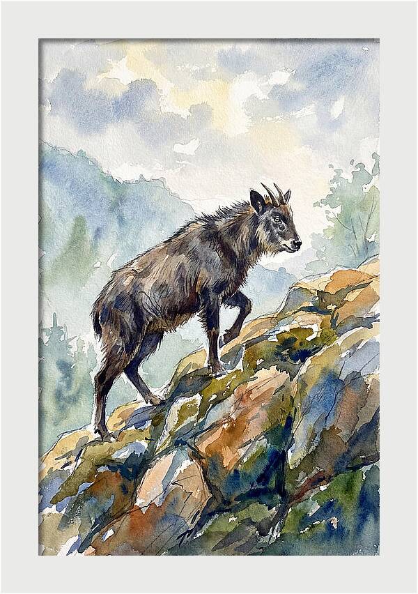 Serow On Rocky Terrain