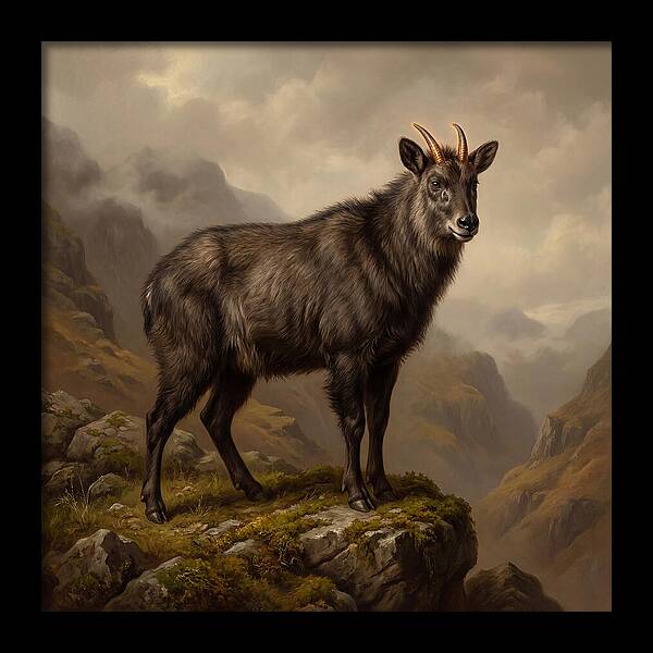 Serow Standing Majestically