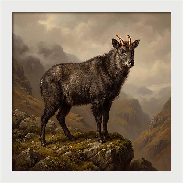 Serow Standing Majestically