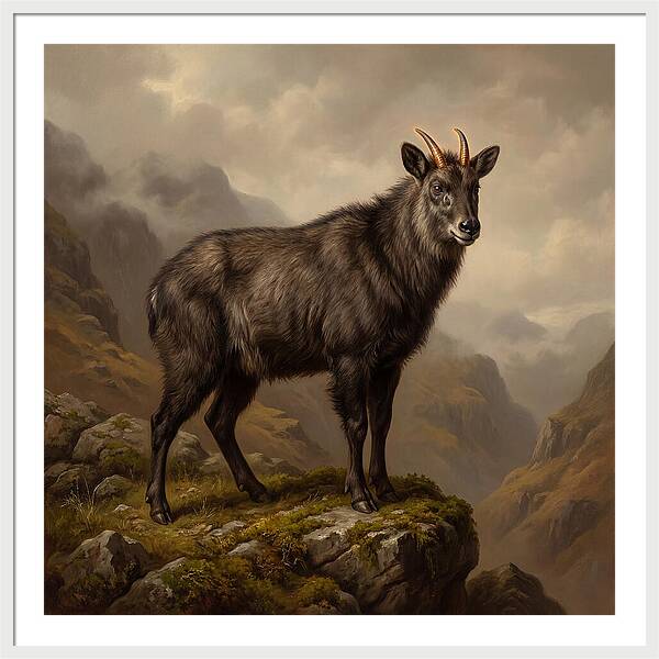 Serow Standing Majestically