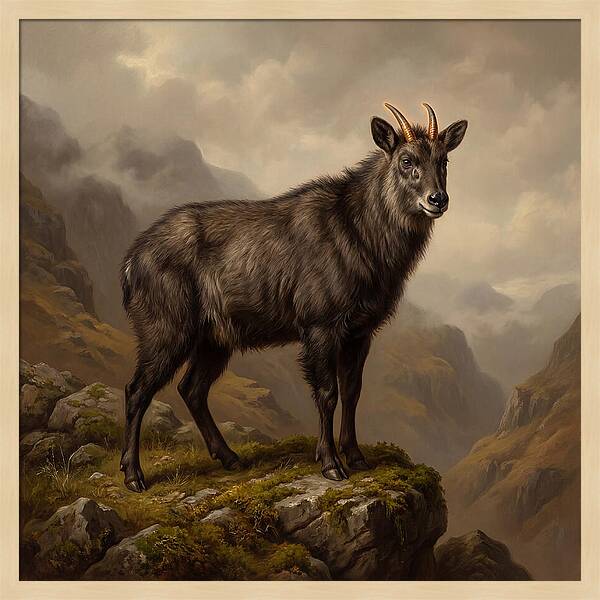 Serow Standing Majestically